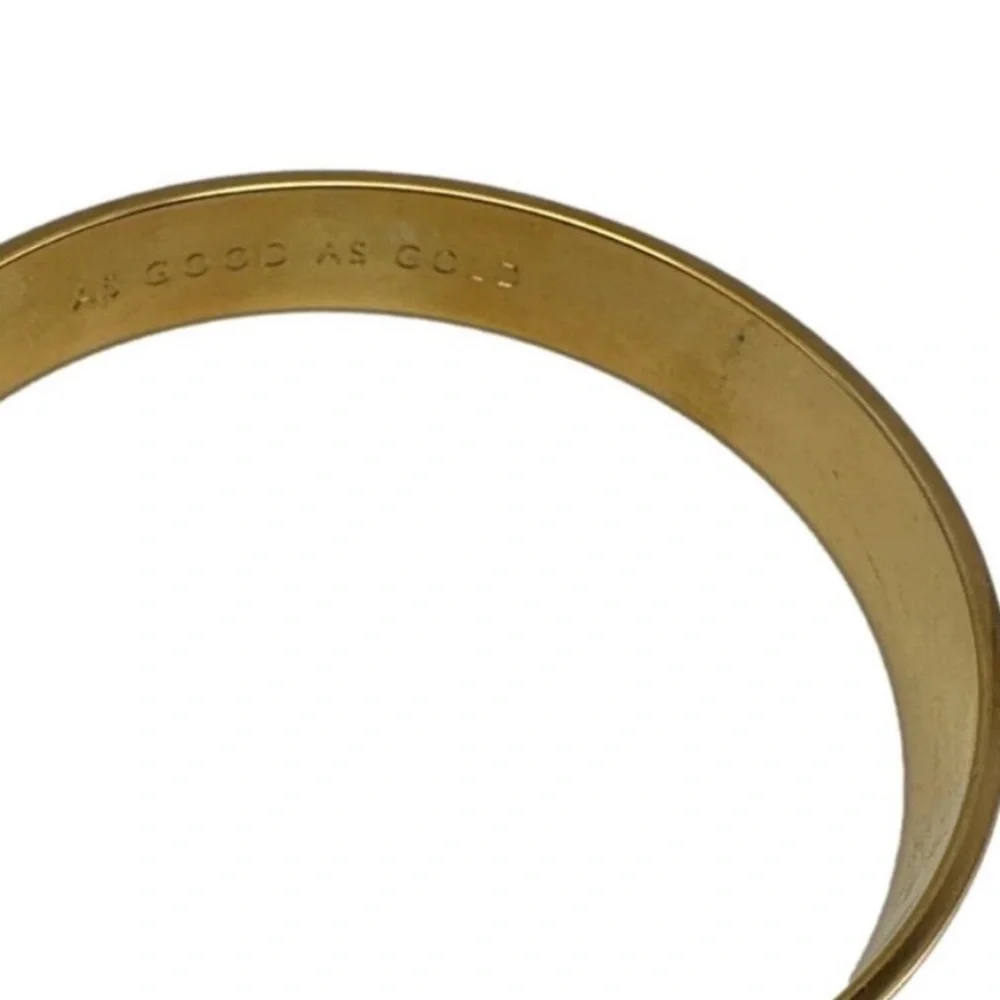 BANGLE. Guc. Kate Spade New York Gold Bracelet with inscription - Good As Gold. - Picture 7 of 7